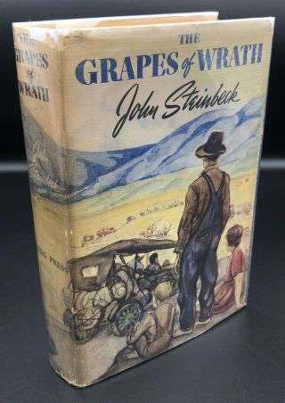 The Grapes Of Wrath John Steinbeck True First 1st/1st Edition Jacket 1939