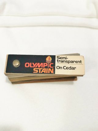 Vintage Olympic Stain Semi Transparent On Cedar - Fan Deck