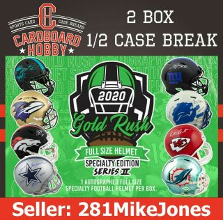 2020 Gold Rush Full Size Helmet Specialty [2box] Cleveland Browns Break Live