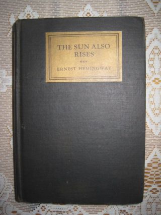 The Sun Also Rises Ernest Hemingway First Edition 1926 1st Issue Stoppped
