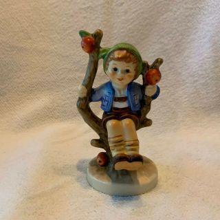 Vtg Goebel Hummel 4 " Figurine Apple Tree Boy Fall 142/3/0 Tmk6 Mb W Germany