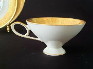 Vintage Fine China Tea Cup Saucer & Plate Trettau Bavaria Germany Echt Azt Gold 2