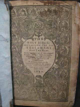 The Holy Bible.  Printed by John Bill and Christopher Barker,  London,  1647. 2