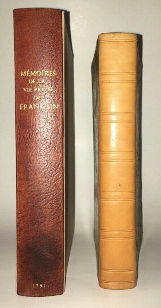 THE AUTOBIOGRAPHY OF BENJAMIN FRANKLIN (FIRST EDITION/FIRST PRINTING 1791) RARE 3