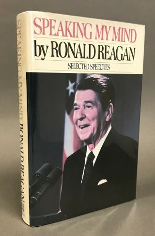 SIGNED First Edition Ronald Reagan Speaking My Mind Simon and Schuster 1989 2