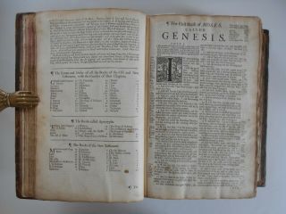 1704 KING JAMES HOLY BIBLE Old Testaments Apocrypha Book of Psalms FOLIO 3