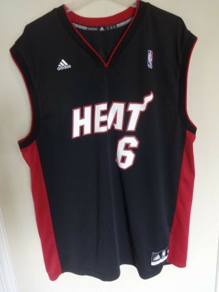 Vintage Euc Nba Miami Heat Lebron James 6 Basketball Jersey By Adidas Men Xl.