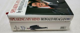 Ronald Reagan Speaking My Mind/An American Life Autobiography (HC) Signed 3
