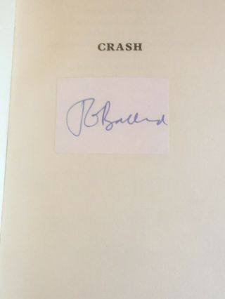 CRASH - Ballard j g - VERY RARE SIGNED 1ST EDITION - Cape,  London,  1973 3