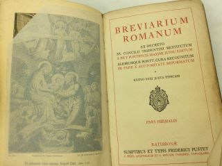 BREVIARIUM ROMANUM: Complete 4 - vol set - 1939 - Roman Catholic - Latin Mass 2