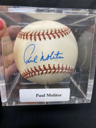 Paul Molitor Signed Baseball Official Ball American League Rawlings