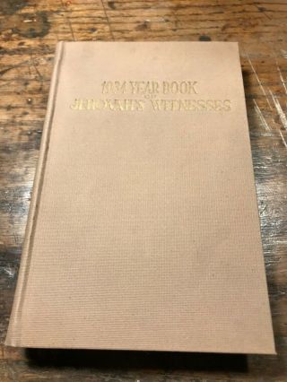 1934 Ibsa Year Book Of Jehovah 