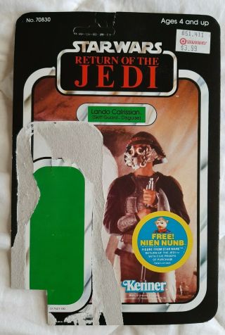 Star Wars Vintage Lando Skiff Cardback - Nien Nunb Offer - Toltoys - 1983