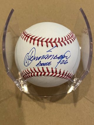 Orlando Hernandez El Duqué Signed Autographed Mlb Omlb Romlb Baseball