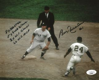 Bobby Richardson Signed York Yankees 8x10 Photo W/ Inscriptions Jsa