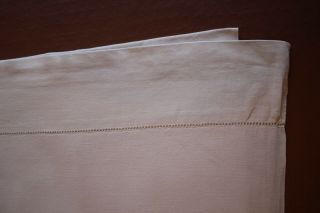 Vintage French Linen Sheet,  Hand - Made