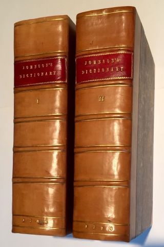 Samuel Johnson - Dictionary Of English Language - Fine Leather By Maggs,  - 2vols - 1786 -