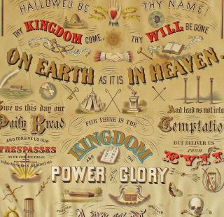American Odd Fellows 1873 Chromolithograph Broadside Of The Lord 
