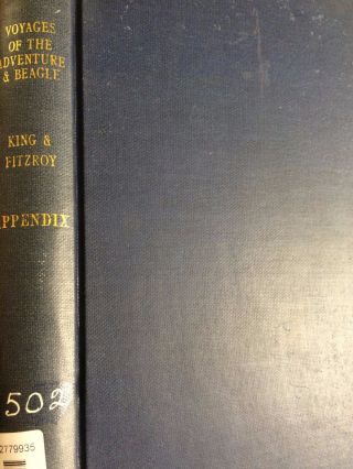 Charles Darwin.  Narrative of the Surveying Voyages.  First edition.  Appendix only 2