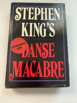 Stephen King Danse Macabre Hardcover First Edition Signed
