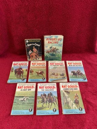 7 X Vintage Nat Gould Racing Books Plus 2 Others