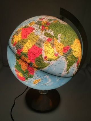 Lampe Globe Terrestre Vintage Lumineux 25cm 70 