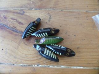 5 Antique Vintage Old Stock Fishing Lure Bodies