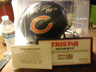 Mike Singletary Signed Chicago Bears Mini Helmet Tristar Authentic
