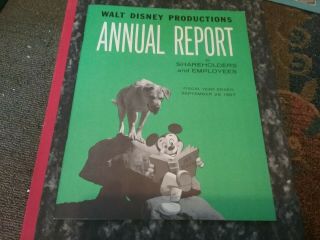 Walt Disney Productions Annual Report Year End 1957 Unbelievable