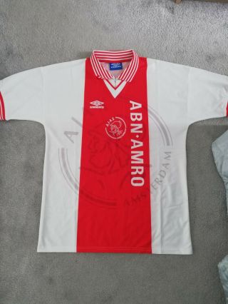 Vintage Ajax Amsterdam Football Home Shirt 1996 - 1997 (large Mens) Jersey
