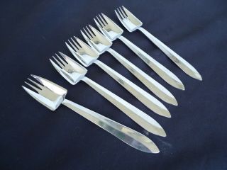 6 Vintage Retro Splayds By Mcarthur Buffet Forks Stainless Steel