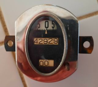 Vintage Model A Ford Stewart Warner Speedometer Odometer