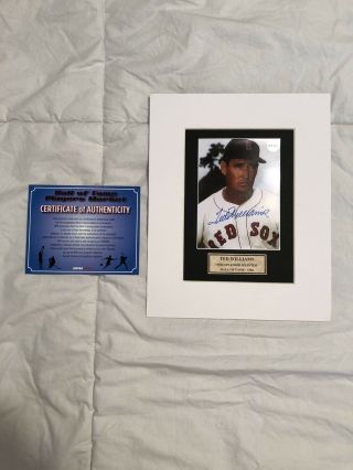 Ted Williams Signed Photo With Certificate Of Authenticity -