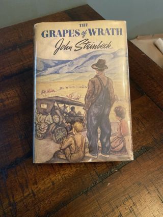 The Grapes Of Wrath By John Steinbeck First Edition 1939 1st Printing Jacket