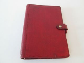 Vintage Burgundy / Dark Red Leather Filofax Personal Size Real Calf Winchester?