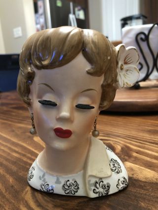 Vintage Relpo K936a 6” Lady Headvase Head Vase