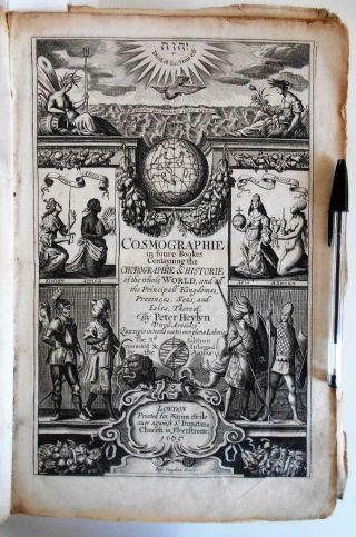 1666 Heylyn Cosmography Chorography World History Geography Maps Plates