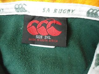 VINTAGE SOUTH AFRICA SPRINGBOKS CANTERBURY RUGBY JERSEY SHIRT 3XL 3