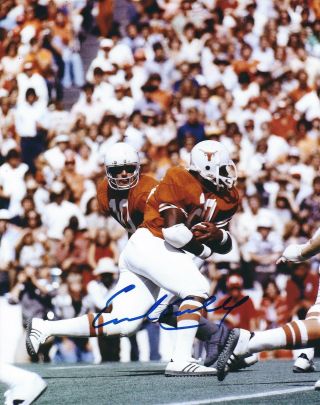 Signed 8x10 Earl Campbell University Of Texas Autographed Photo - W/coa