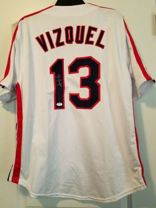 Omar Vizquel Autographed Signed Jersey Cleveland Indians Psa Certificate