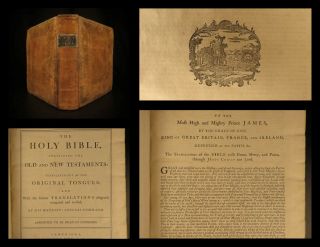 1798 Cambridge Holy Bible John Burges Complete King James,  Apocrypha Kjv English
