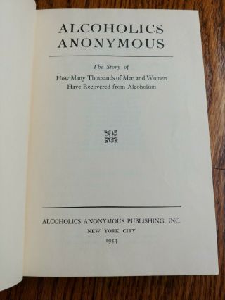 1st Ed 16th Printing 1954 Big Book Of Alcoholics Anonymous RDJ 2