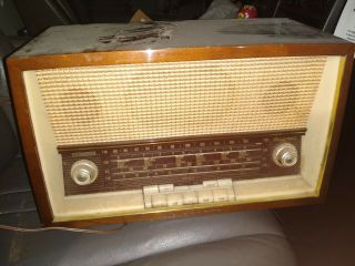 Vintage Fonovox Loewe Opta Magnet Tube Radio Type 06731w - Made In West Germany