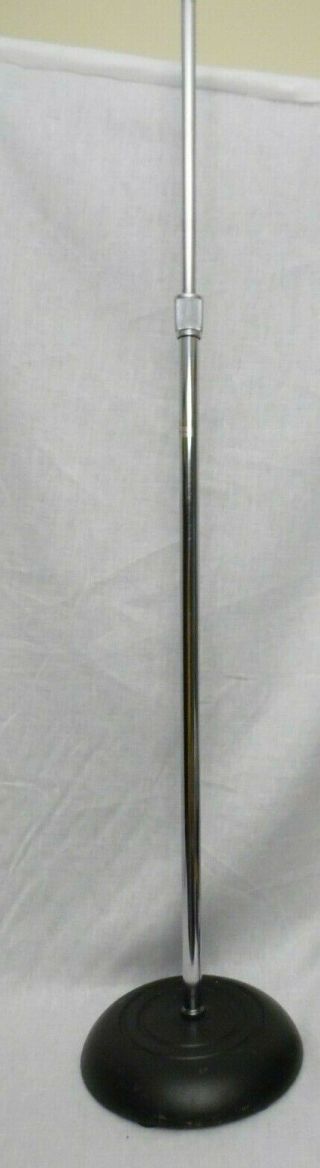 Vintage Atlas Sound Adjustable Microphone Stand With Cast Iron Base