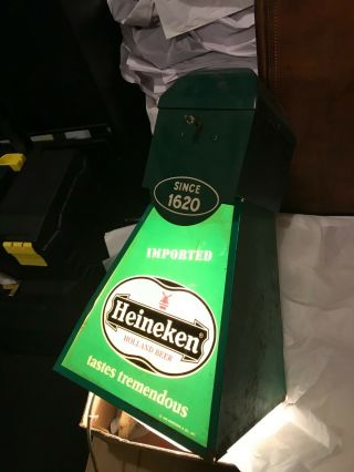 Old Vintage Heineken Beer Sign Light Lighted Advertising Windmill 18 "