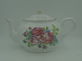 Vintage Arthur Wood & Son Teapot Pink Roses 6442