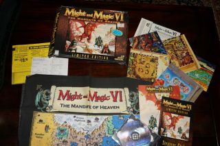 Vintage Might And Magic Vi: The Mandate Of Heaven Limited Edition Pc,  1998 Rare
