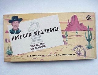 Vintage Paladin Have Gun Will Travel Cowboy Tv Show Board Game.