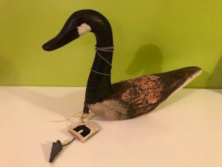 Rare Chris Boone Hand - Carved And Signed Canada Goose Decoy W/weight 2004