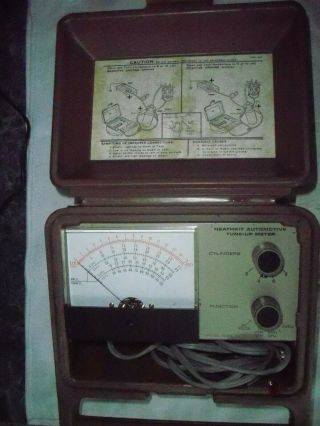 Tool Vintage Dwell Meter Diagnostic Old Auto Car Service Heathkit Tune - Up